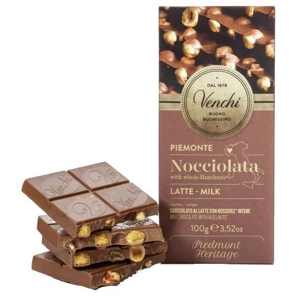 Venchi Milk Chocolate Hazelnut Bar (3.52 oz)