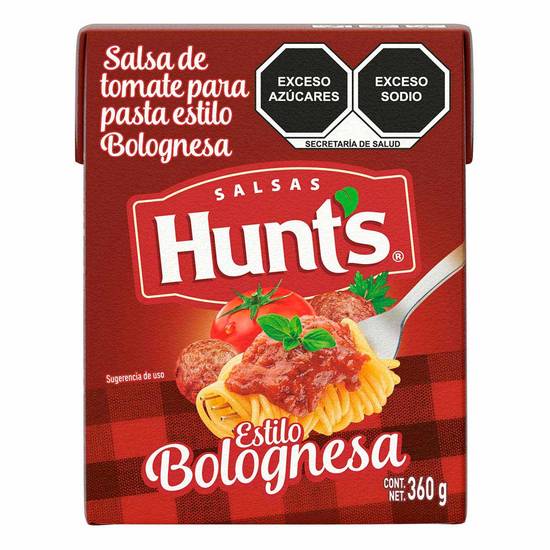 Hunt's salsa tomate estilo bolognesa (cartón 360 g)