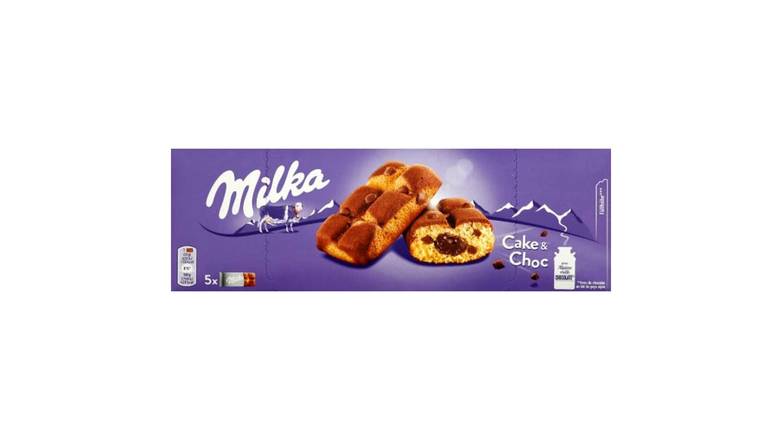 Milka Gâteaux fourrés et pépites de chocolat au lait La boîte de 5, 175g