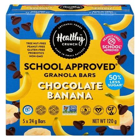 Healthy Crunch School Approved Granola Bars ( chocolate - banana)