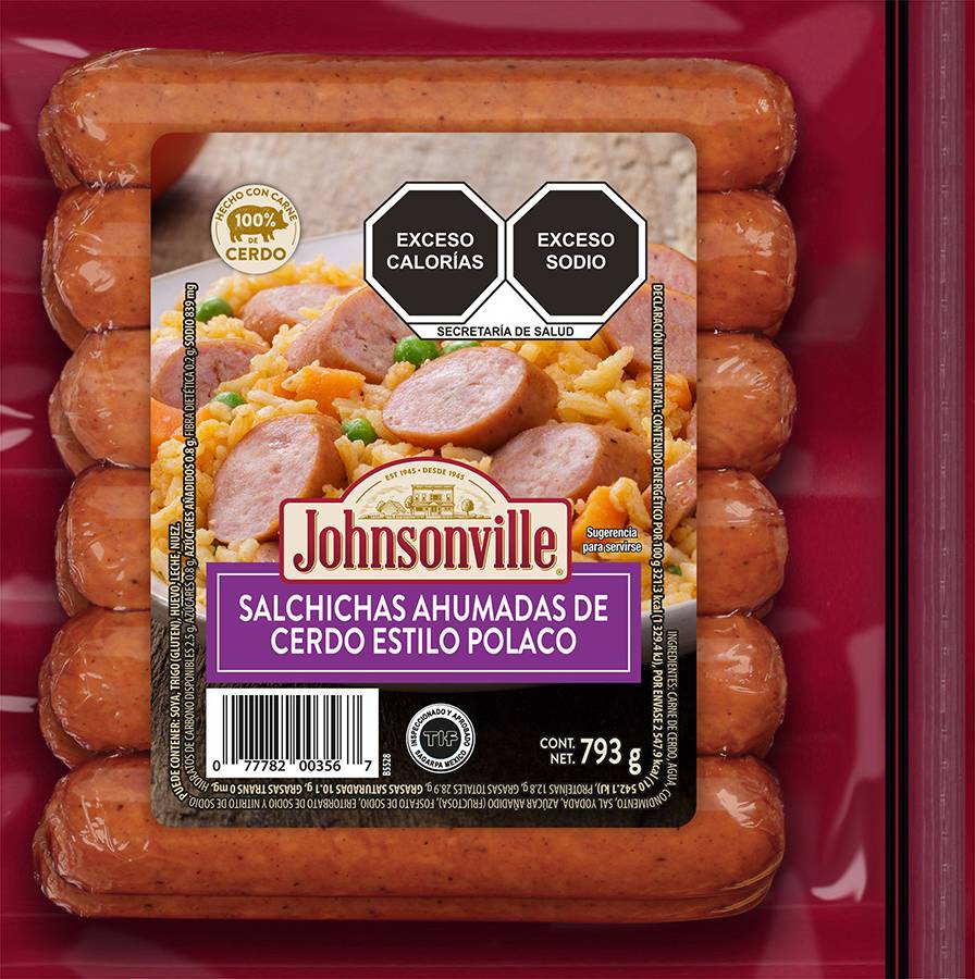 Johnsonville salchichas ahumadas de cerdo estilo polaco
