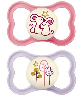 MAM Air Night Pacifier 16m+ - Girl - 2pk