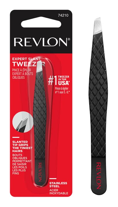 Revlon pince à épiler à bouts obliques expert en acier inoxydable - revlon expert tweezer, slant tip (10 g)