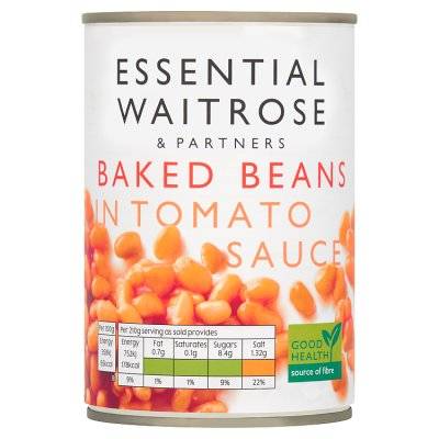 Essential Waitrose & Partners Baked Beans in Tomato Sauce (420g)