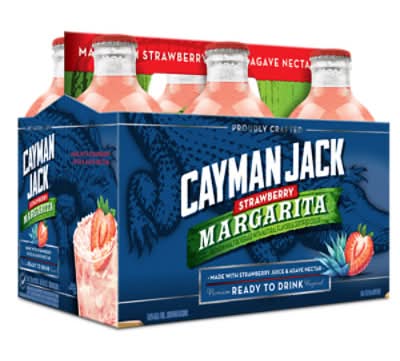 Cayman Jack Premium Ready To Drink Malt Beverage Margarita, Strawberry (6 x 11.2 fl oz)