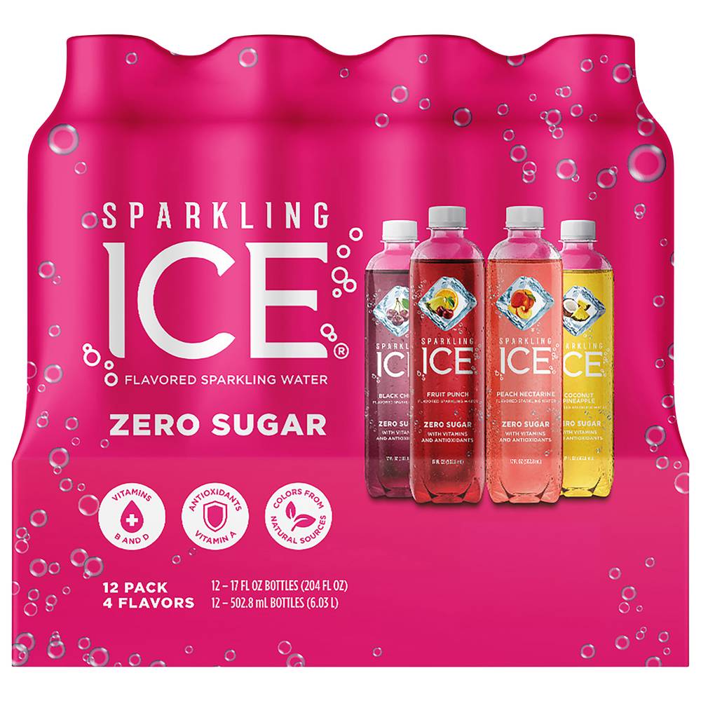 Sparkling Ice Spiked Zero Sugar Variety pack Sparkling Water (12 x 17 fl oz)