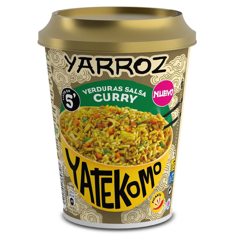 Yarroz Con Verduras Y Salsa Curry Gallina Blanca Vaso 82 G