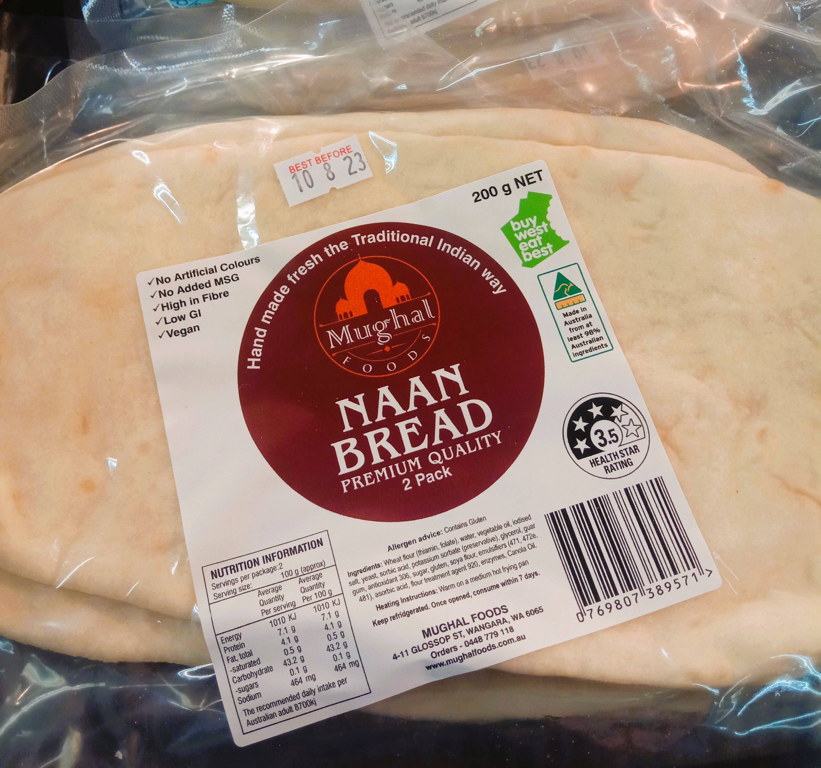 Mughal Foods Naan Bread (2 Pack)