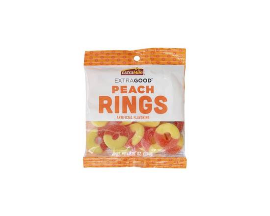 Order ExtraGood Peach Rings 4.75oz food online from Chevron Extramile store, Everett on bringmethat.com