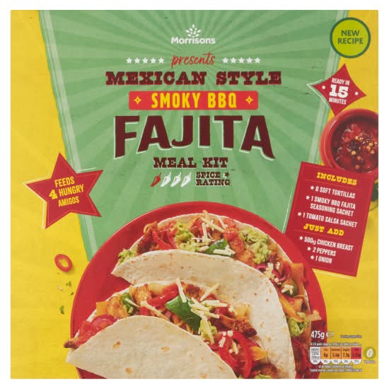 Morrisons Smoky Bbq, Mexican Style Fajita Meal Kit (10 pack)