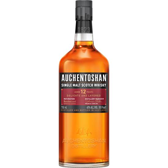Auchentoshan 12 Years Old Single Malt Scotch Whisky (750 ml)