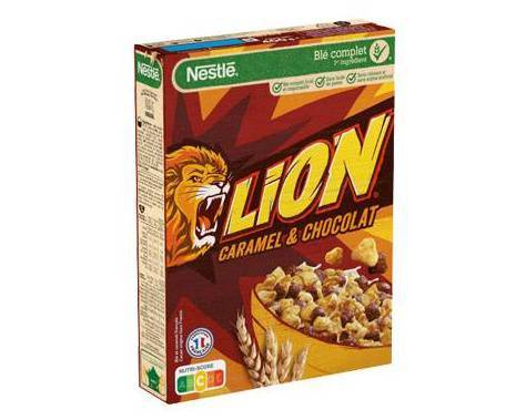 Céréales chocolat caramel LION - Paquel de 410g