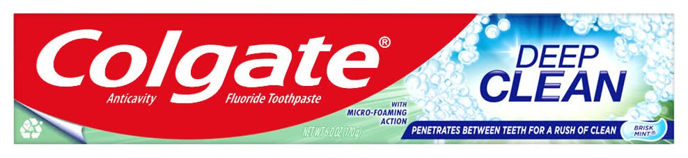 Colgate Anticavity Fluoride Brisk Mint Deep Clean Toothpaste (6 oz)
