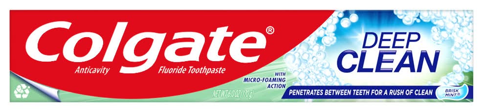 Colgate Anticavity Fluoride Brisk Mint Deep Clean Toothpaste (6 oz)