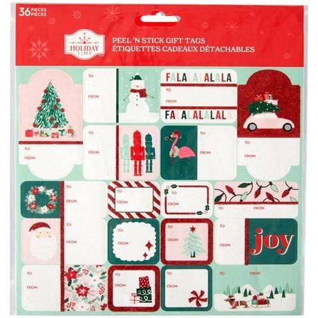 Holiday Time Peel ‘N Stick Winter Blush Gift Tags