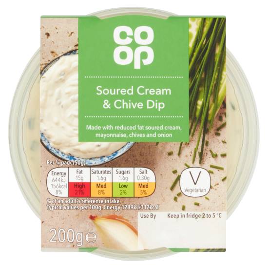 Co-op Soured Cream & Chive Dip (200g)