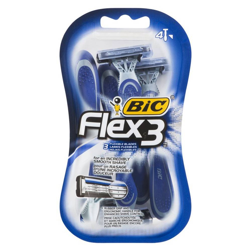 Bic flex3 rasoirs pour hommes (4 unités) - flex 3 razors (4 ea)