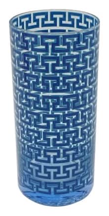 Jonathan Adler x Michaels Madrid Key Highball Glass 15.2fl oz, Blue