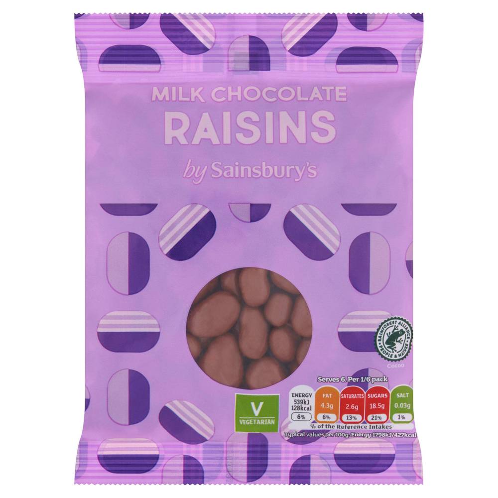 Sainsbury's Milk Chocolate Raisins 180g