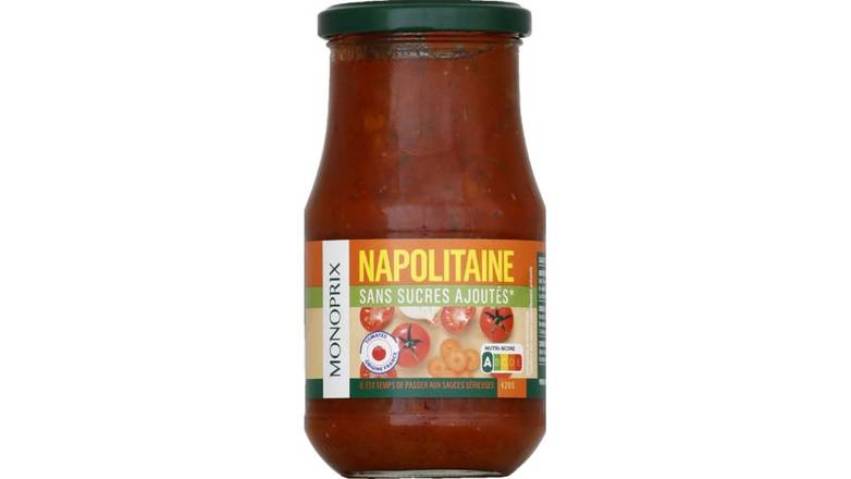 Monoprix - Sauce napolitaine sans sucres ajoutés