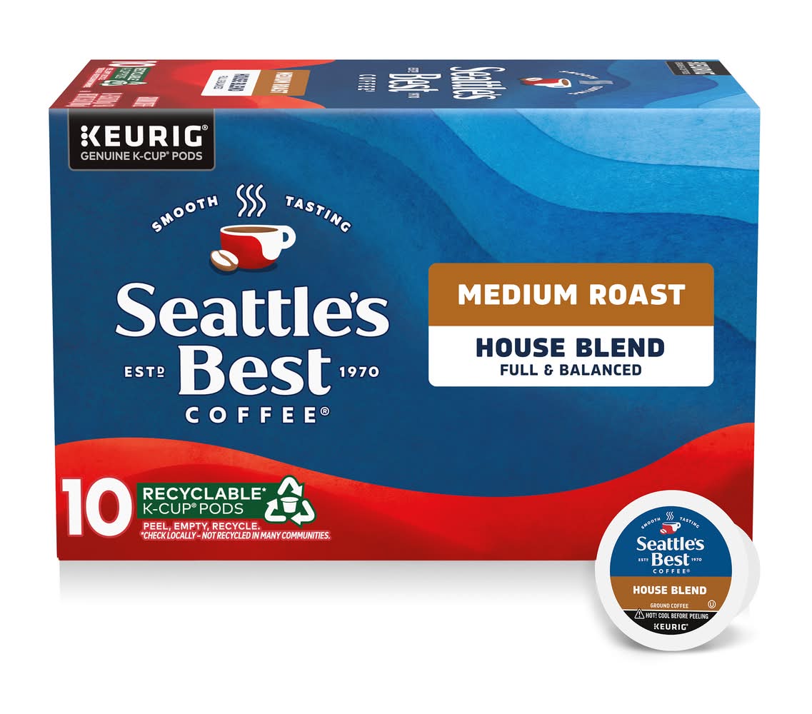 Seattle's Best Coffee House Blend Medium Roast Ground Coffee (10 x 0.35 oz)