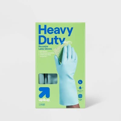 up&up Heavy Duty Reusable Latex Gloves, Large