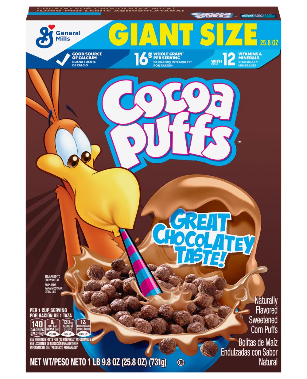 Cocoa Puffs Giant Size Frosted Chocolatey Corn Puffs (25.8 oz)
