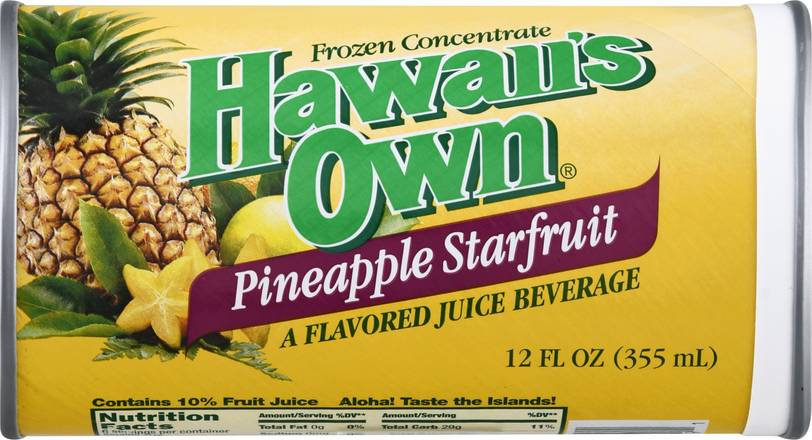 Hawaiis Own Pineapple Starfruit Frozen Juice Concentrate (12 fl oz)