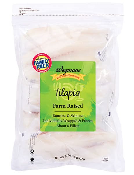 Wegmans Farm Raised Frozen Tilapia Fillets, FAMILY PACK