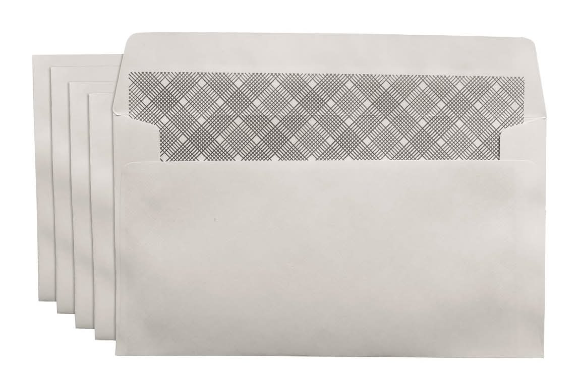 White Paper Security Envelopes Type No 6 55 Ct