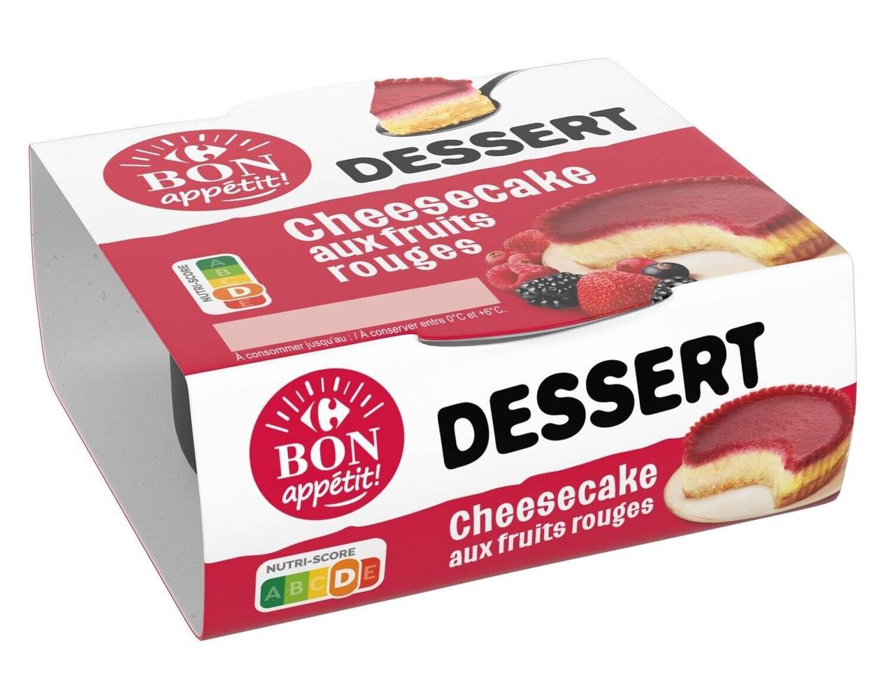 Carrefour Bon App - Dessert cheesecake aux fruits rouges (80g)