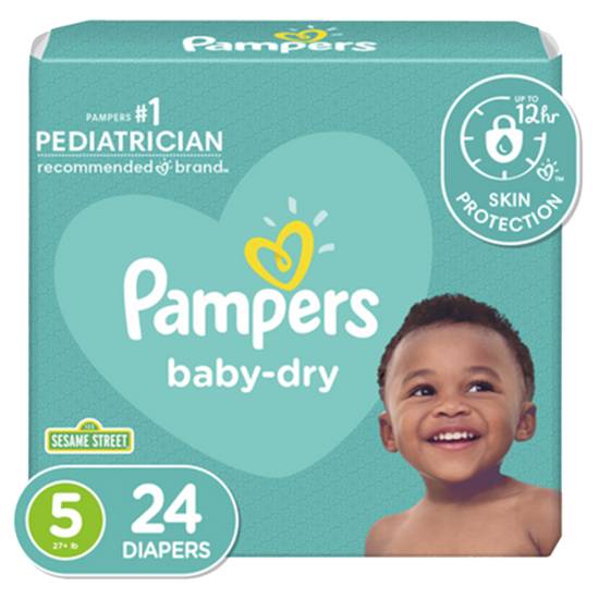 Pampers Baby-Dry Diapers Size 5 24ct