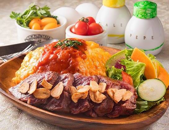 熟成ハラミステーキプレート (100㌘/200㌘)  Aged Skirt Steak Plate (100g/200g)