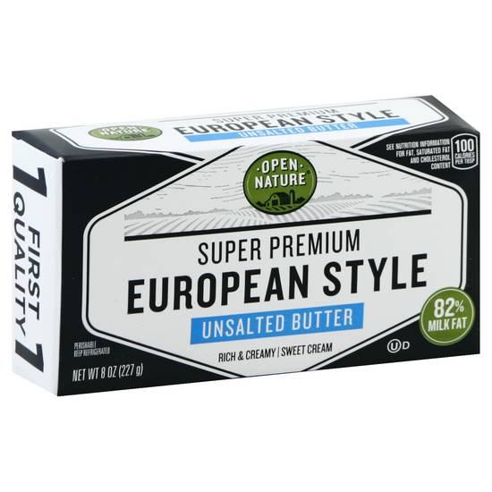 Open Nature European Style Unsalted Butter (8 oz)