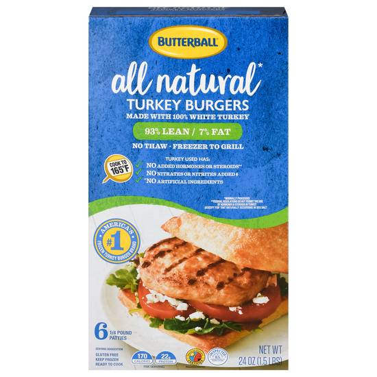 Butterball All Natural White Turkey Burgers