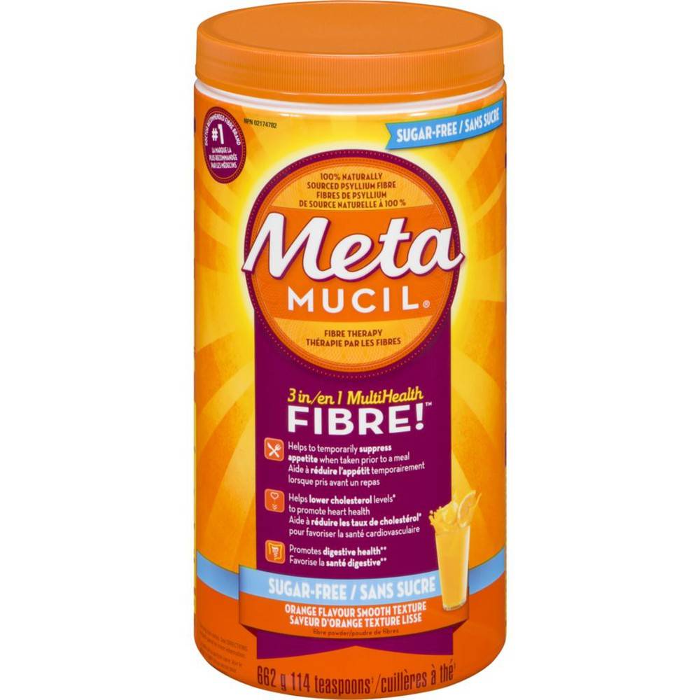 Metamucil Multihealth Fibre, Orange Sugar Free (660 g)