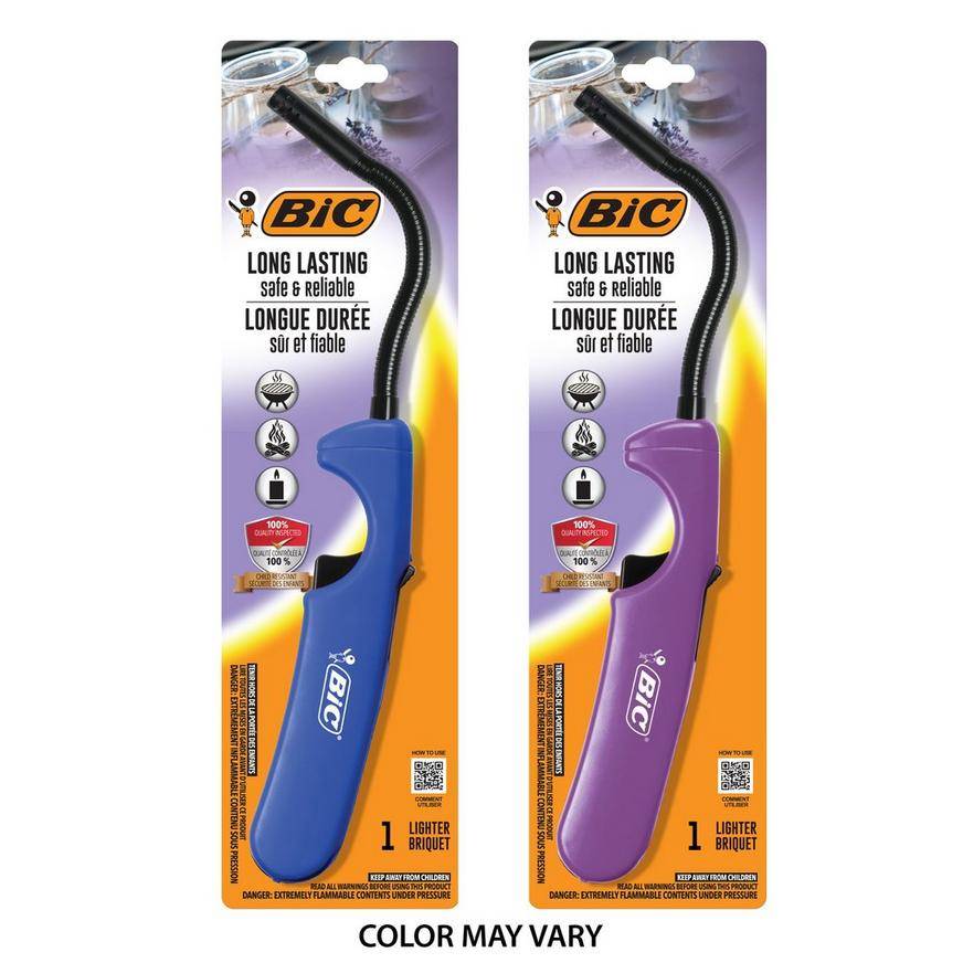 BiC Flexible Long Lasting Candle Lighters, Blue-Purple (2 pack)