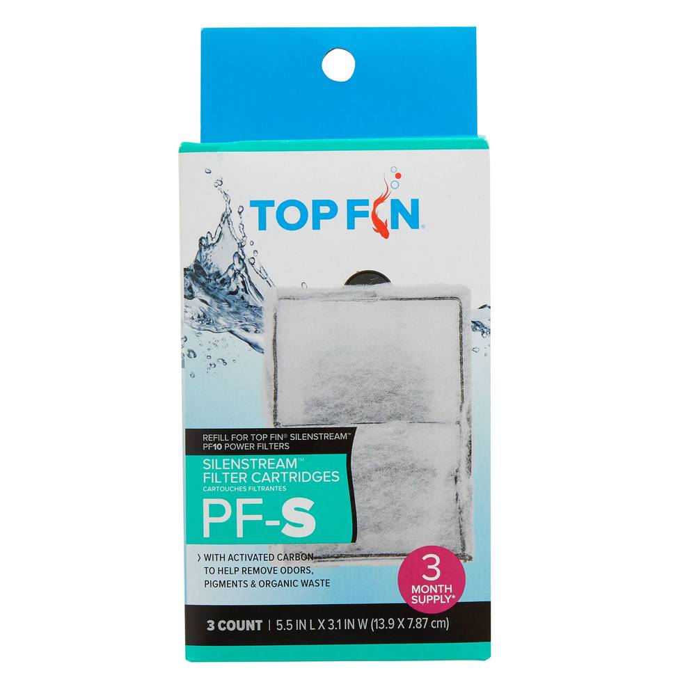 Top Fin Pf-S Silenstream Aquarium Filter Cartridges (3 ct)