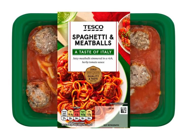 Tesco Spaghetti & Meatballs 400g