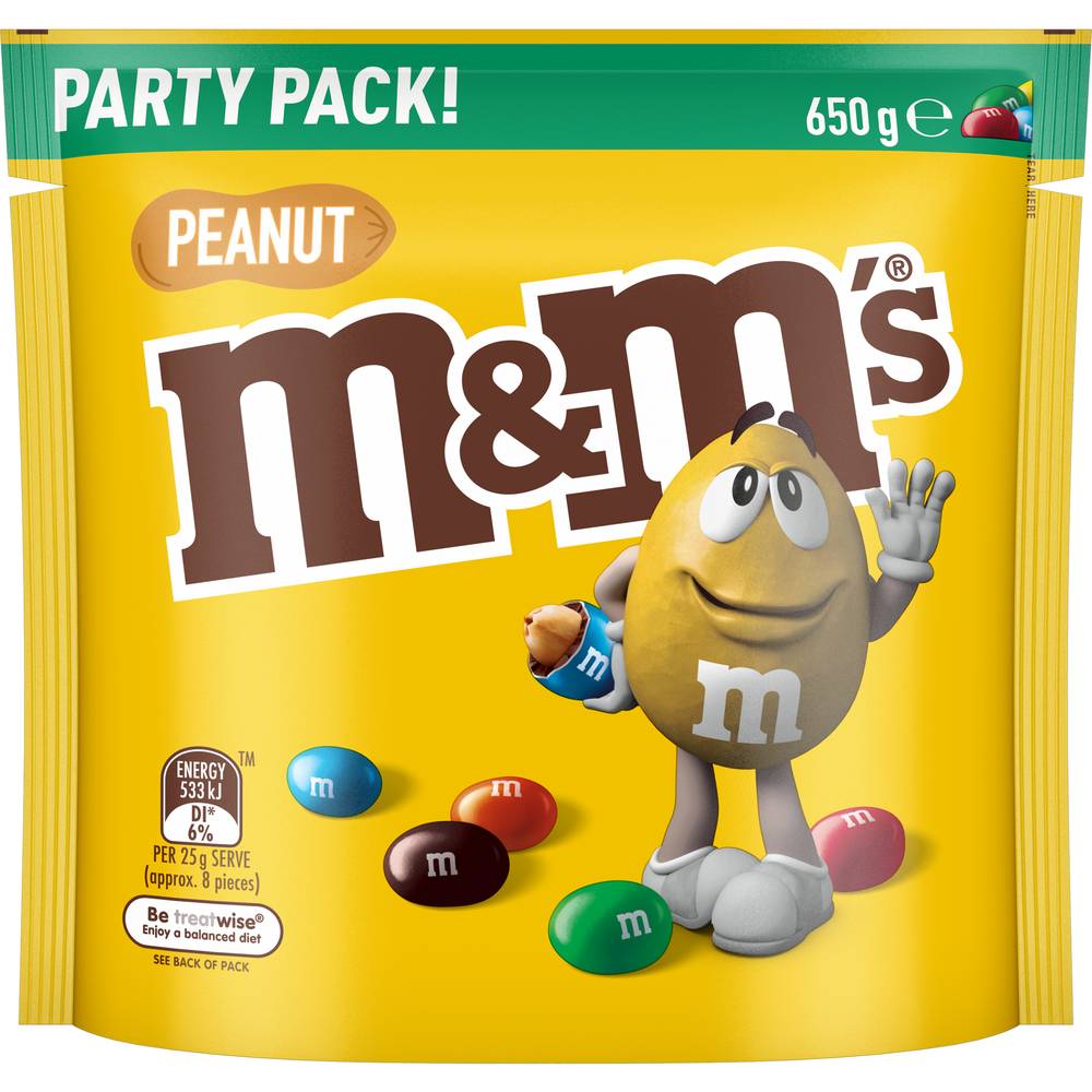 M&M's Milk Chocolates Covered Nuts Party pack, Peanut (650g)