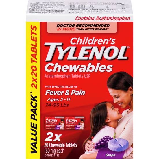 Tylenol children's chewable grape children's chewable grape (40 units