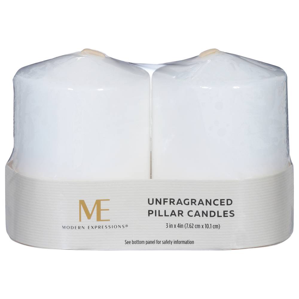 Modern Expressions Pillar Unfragranced Candles