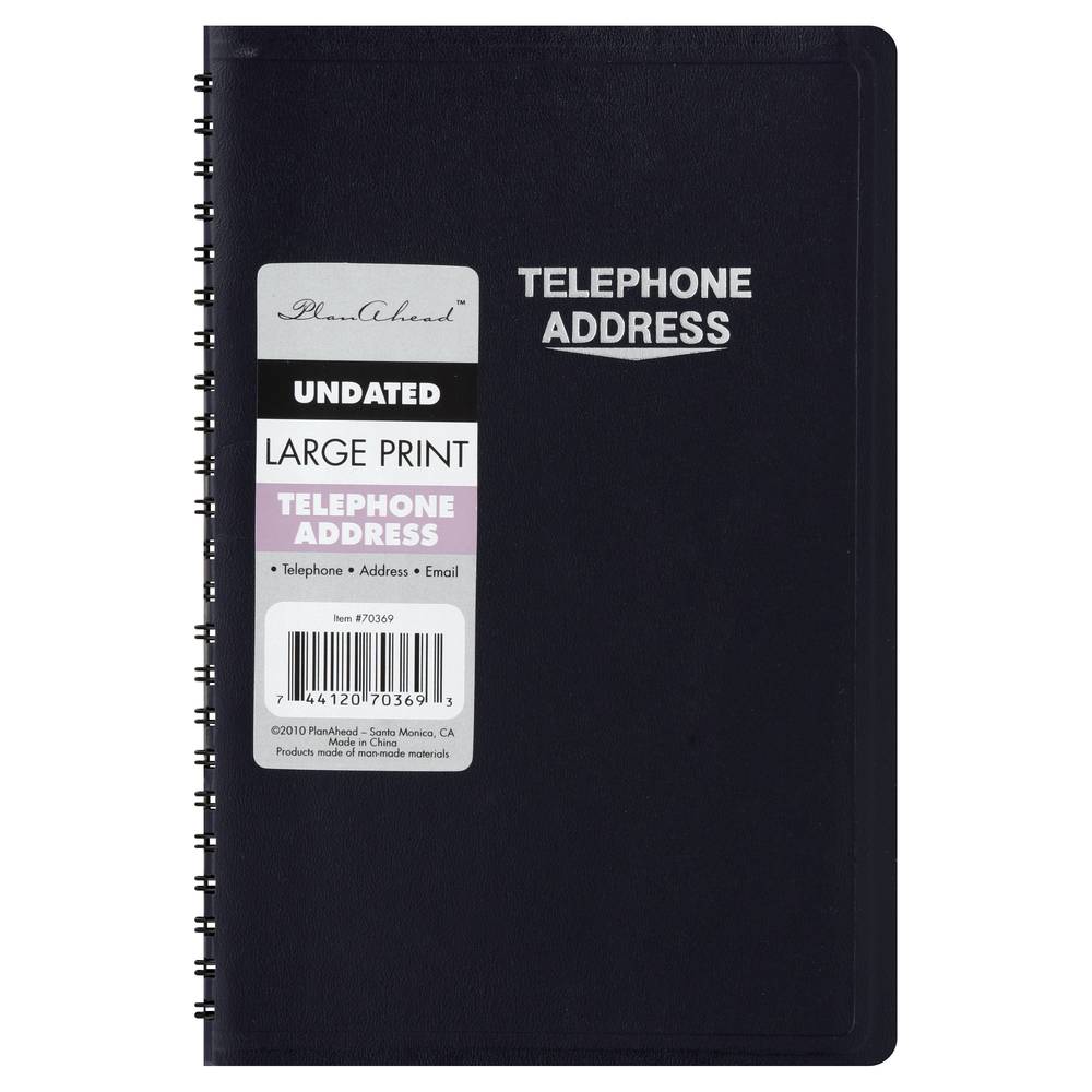 Planahead Large Print Telephone/Address Book