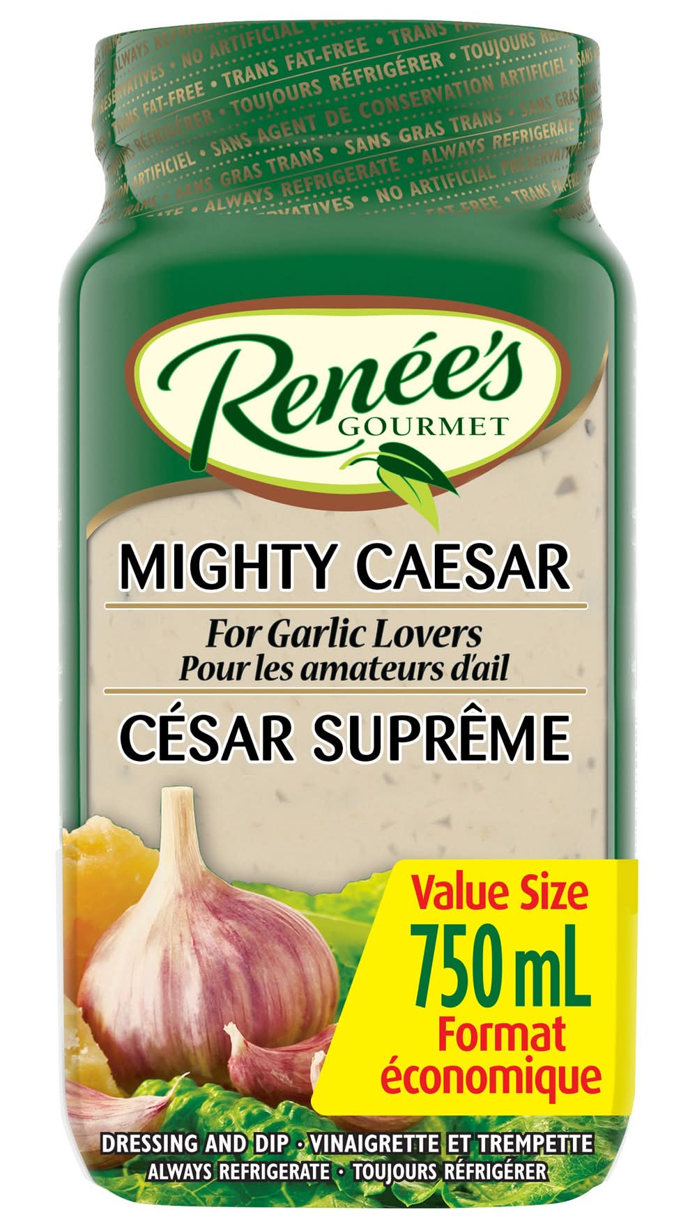 Caesar Vinagrett 12 750Ml Ecsl 90 12T6H / Renee'S Caesar Dressing, 750 Ml