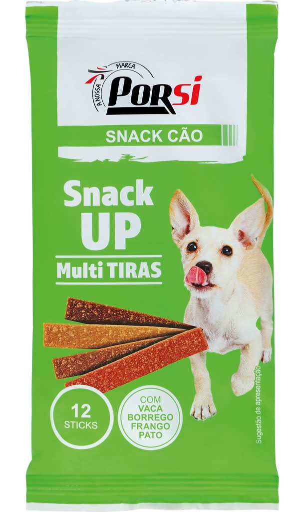 PorSi - Snack cao up multitiras 12x10g, embalagem de 120g