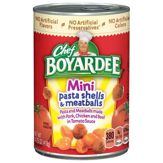 Chef Boyardee Mini Pasta Shells & Meatballs