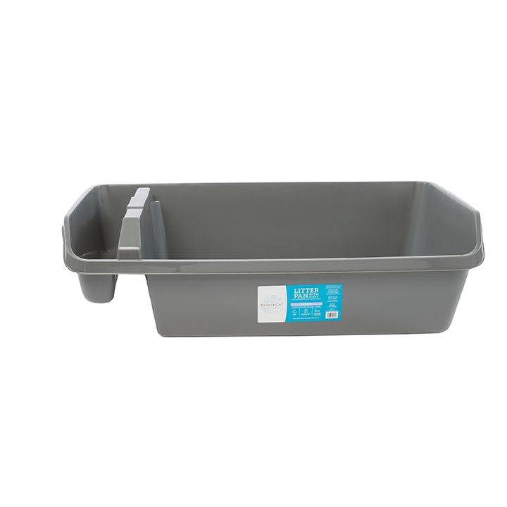 Exquisicat Compartment Litter Pan With Storage For Cat (grey)