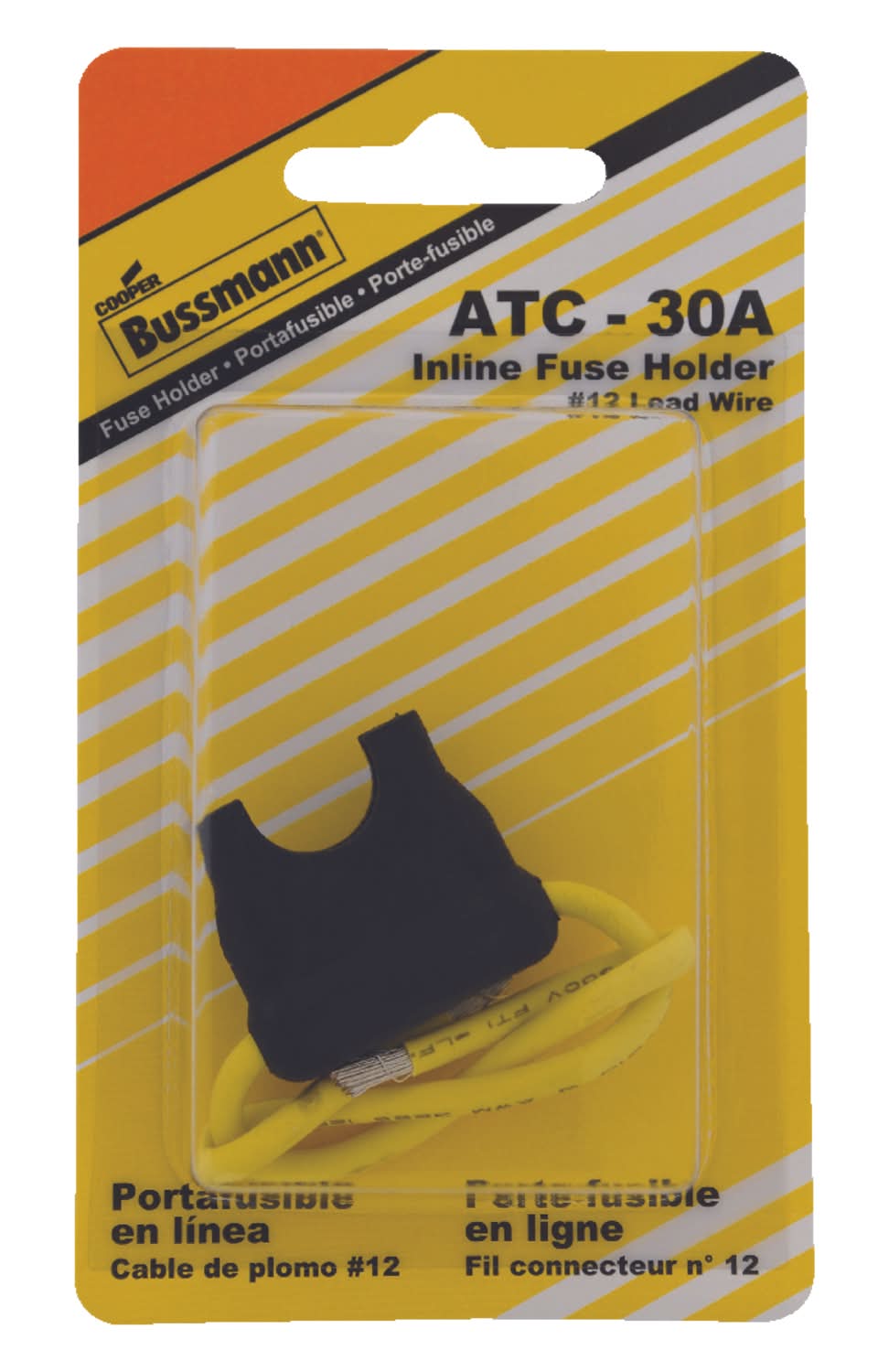 Bussmann 30 Amps Atc Black In-Line Fuse Holder 1 Pk