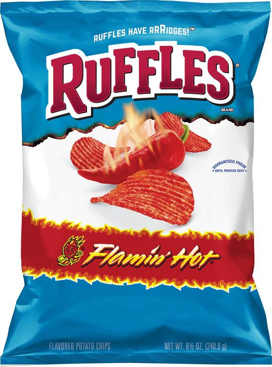 Ruffles Potato Chips (flamin hot )