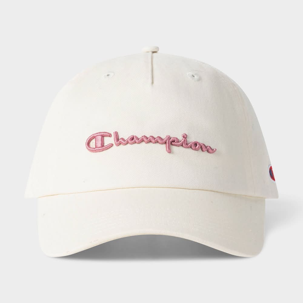 Champion Script Twill Baseball Hat, Adult , Cream